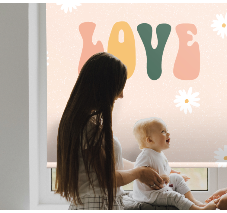 Patinka gėlių raštas Roletai su tekstu - „Tenstickers“