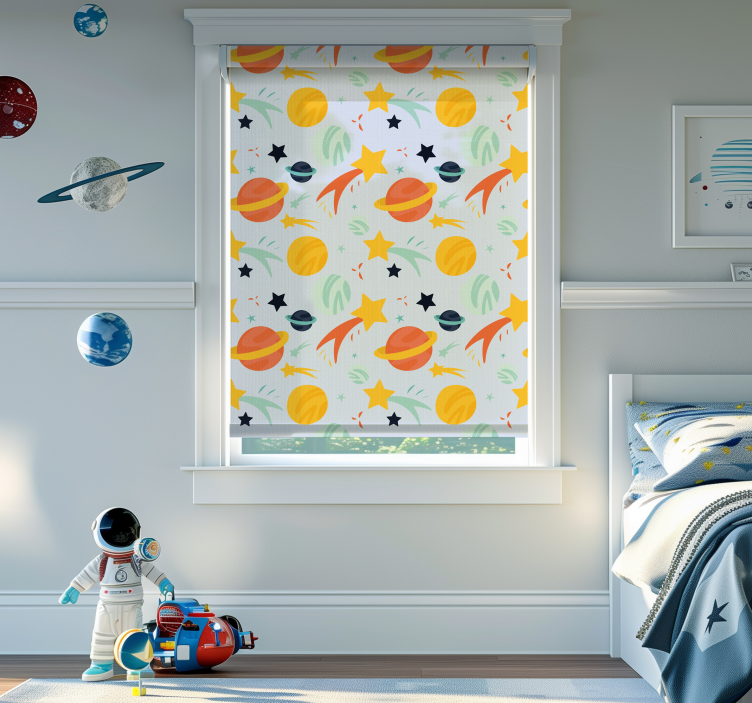Planetų modelis Roletai vaiku kambariui - „Tenstickers“