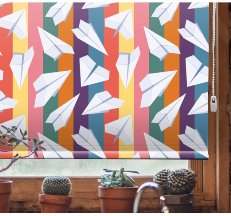 Popierinių lėktuvų skrydis Roletai linksma - „Tenstickers“