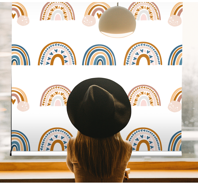 šiaurietiški vaivorykštės motyvai Roletai vaiku kambariui - „Tenstickers“