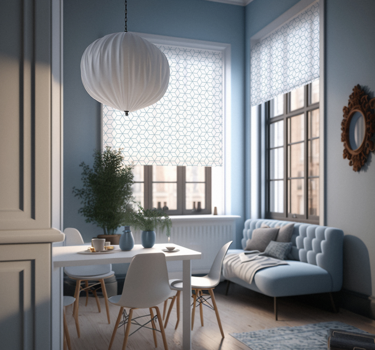 šešiakampis kontūrinis raštas šiaurės roletai - „Tenstickers“