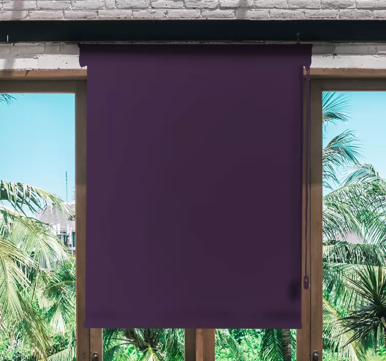 Slyvų violetinė paprastos spalvos elegantiška žaliuzė - „Tenstickers“