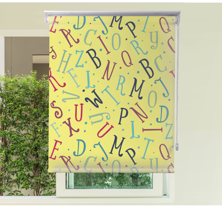 Spalvingos abėcėlės raidės Roletai su tekstu - „Tenstickers“