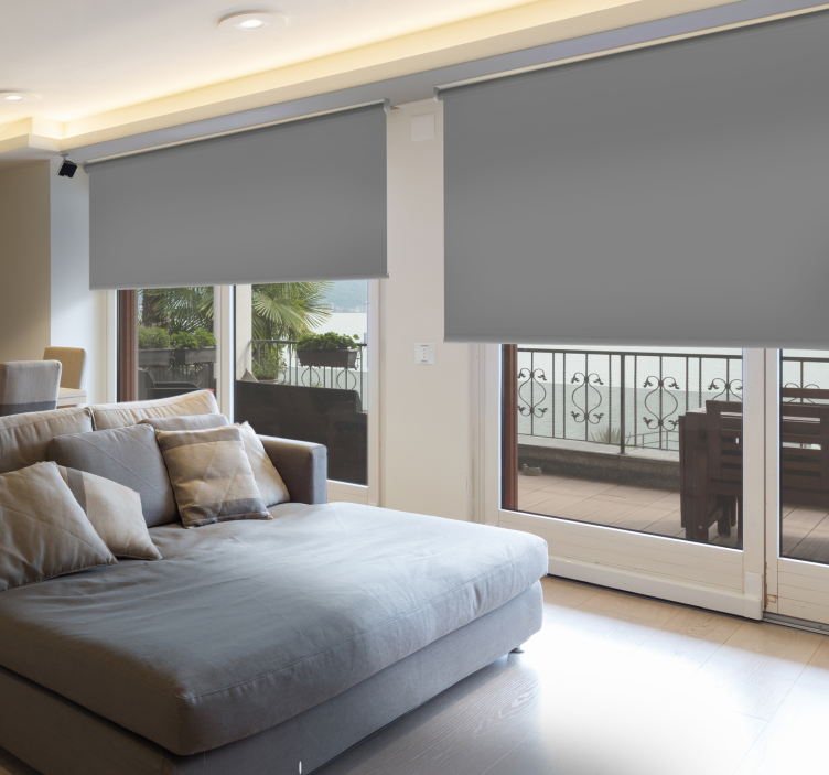 Tamsiai pilka užtemdoma miegamojo roleta - „Tenstickers“