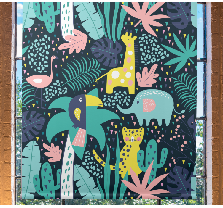 Atogrąžų šiaurės gyvūnai Roletai vaiku kambariui - „Tenstickers“