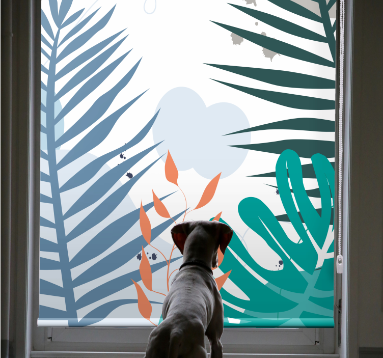 Tropiniai dideli lapai Roletai gėlės ir augalai - „Tenstickers“