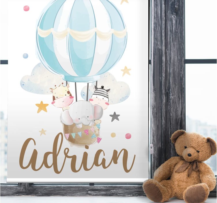 Gyvūnai ant baliono su žvaigždėmis ir debesimis akli - „Tenstickers“