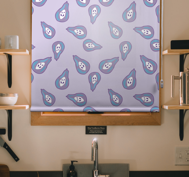 žaismingas kriaušės raštas Roletai vaisiai ir daržovės - „Tenstickers“