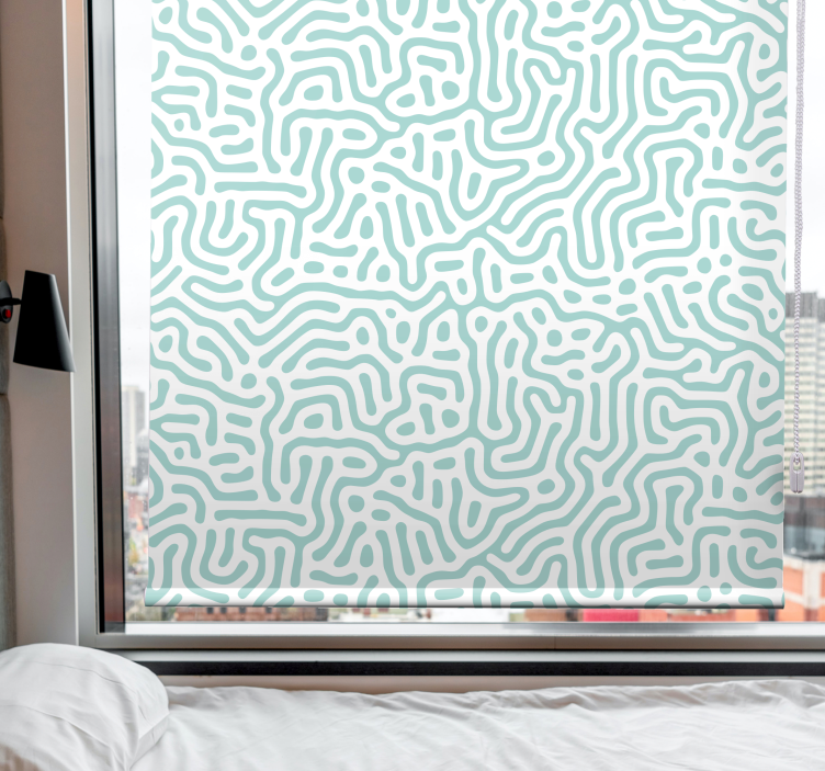 žaliai baltas gamtos raštas ir augalų roletai - „Tenstickers“