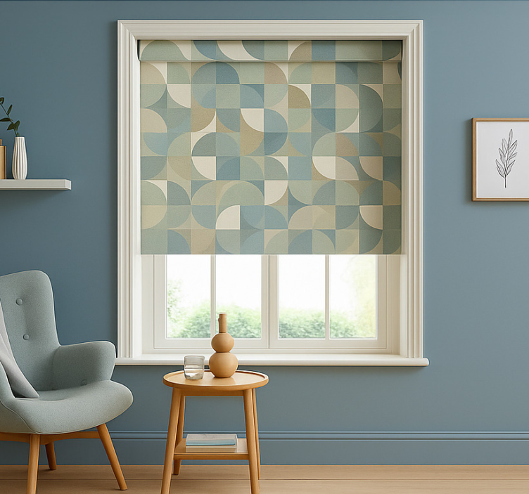 žalios abstrakčios formos Roletai modernus - „Tenstickers“