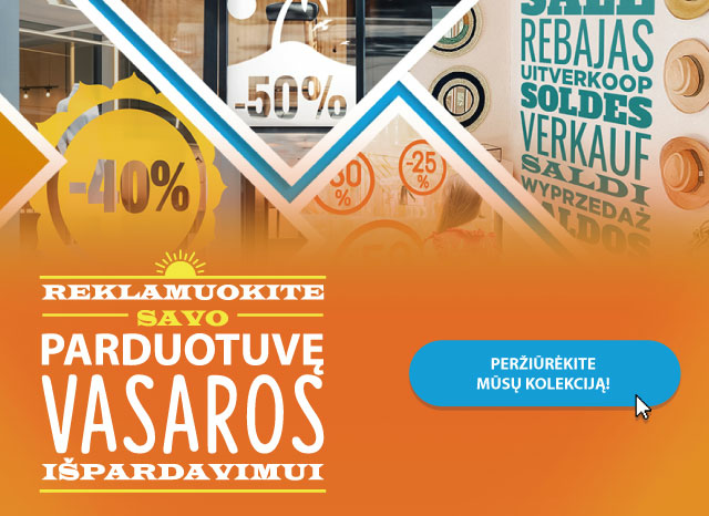 Padarykite savo parduotuvės vitriną išskirtinę