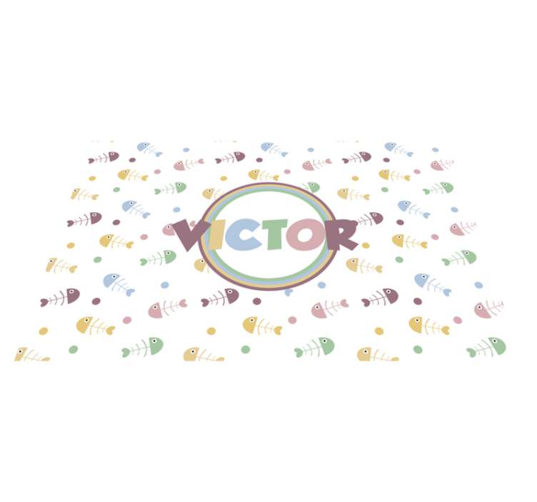 Vaikiški stalo padėkliukai gyvų žuvų koncepcija - „Tenstickers“