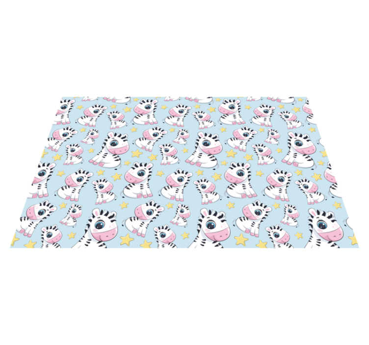 Vaikiški stalo padėkliukai su žavinga zebra tema - „Tenstickers“