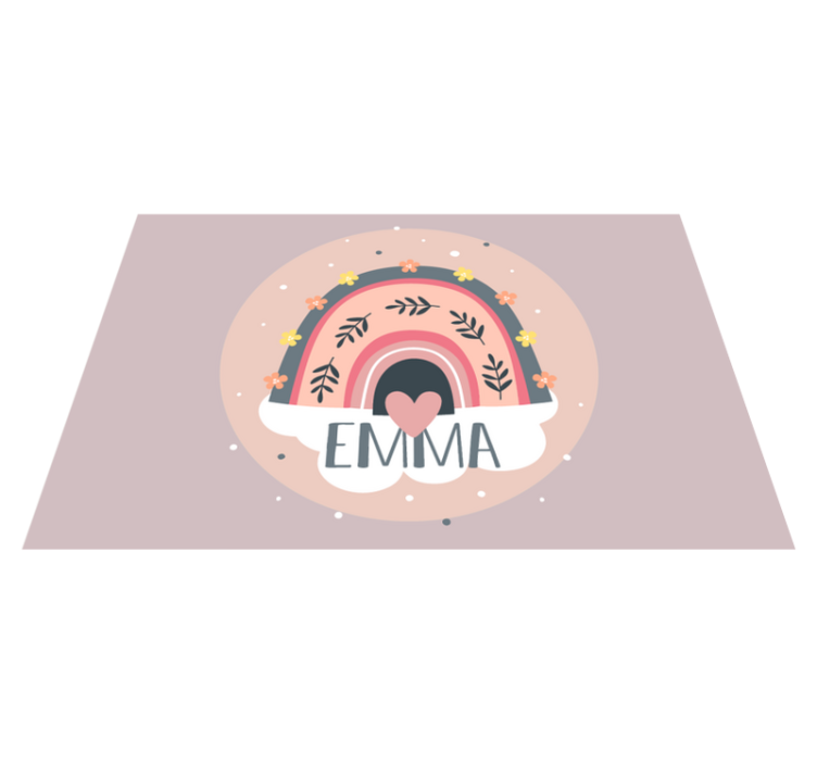 Vaikiški stalo padėkliukai vaivorykštės gėlių dizainu - „Tenstickers“