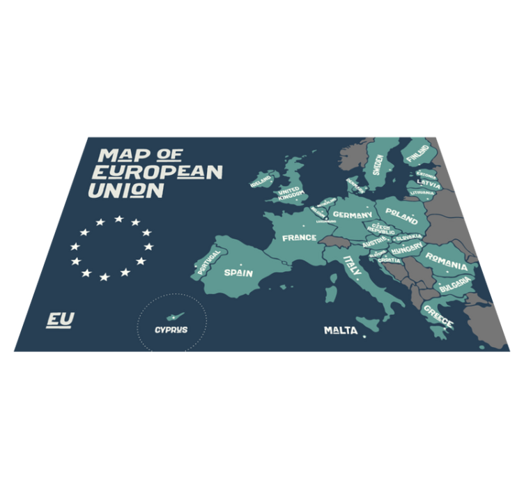 Stalo padėkliukai europos sąjungos žemėlapis - „Tenstickers“