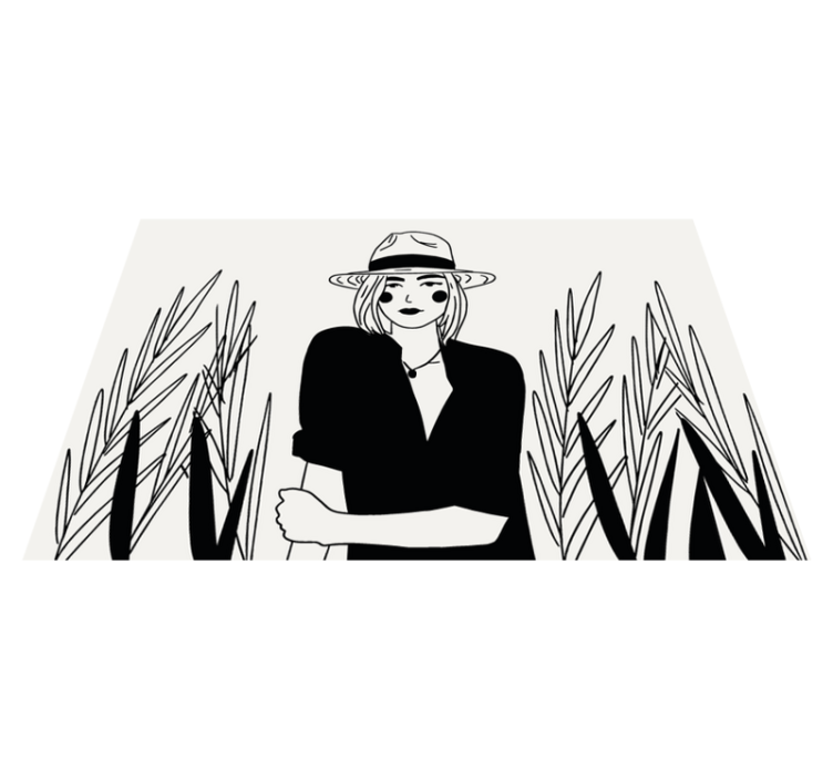 Originalūs stalo padėklai su stilinga moters iliustracija - „Tenstickers“