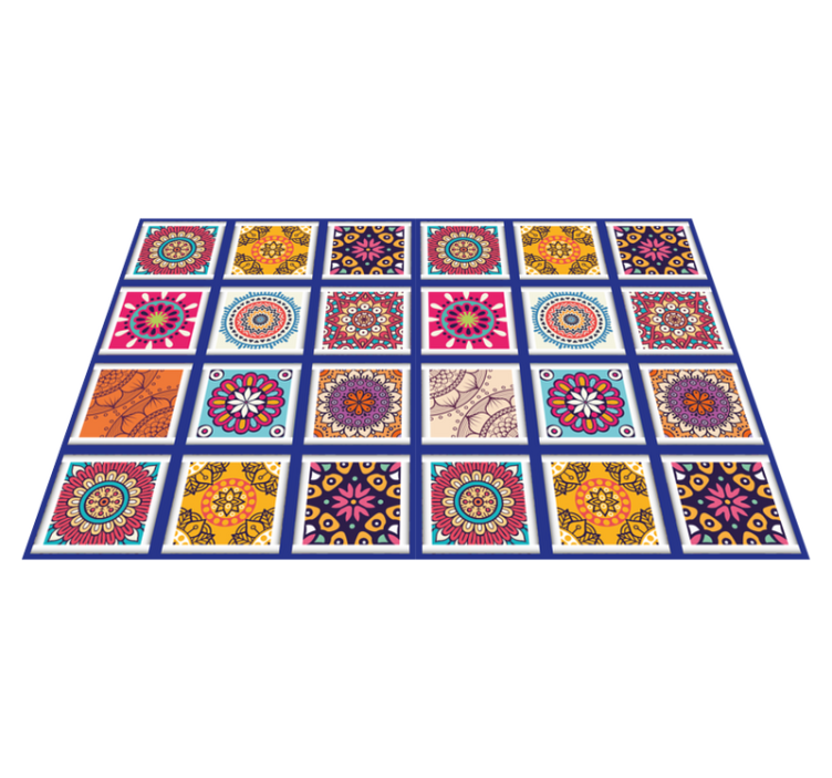 Originalūs stalo padėkliukai geometriniais gėlių raštais - „Tenstickers“