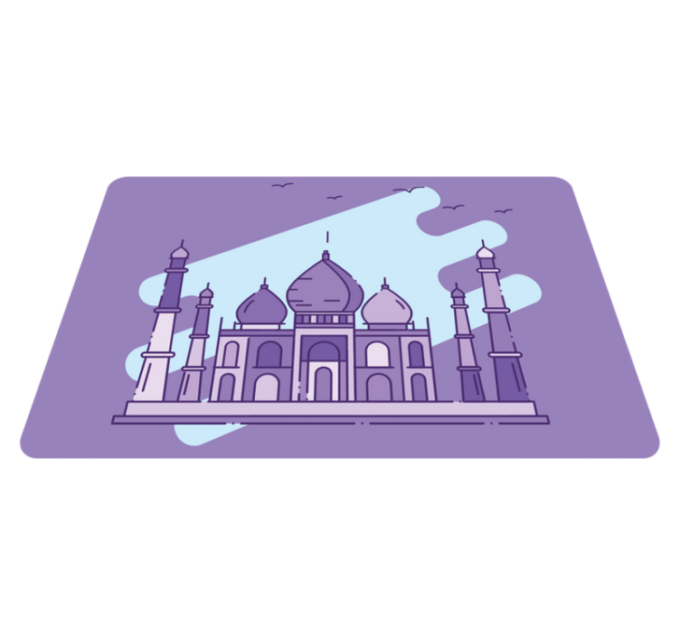 Modernūs stalo padėkliukai taj mahal siluetas - „Tenstickers“