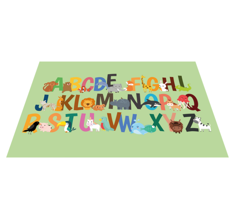 Vaikiški stalo padėkliukai su gyvūnų abėcėle - „Tenstickers“