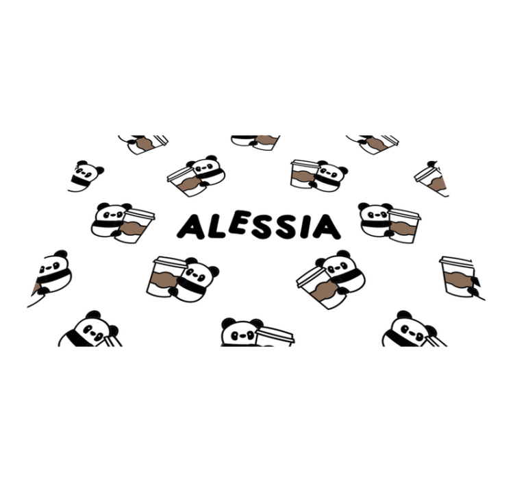 Vaikiški stalo padėkliukai su mielais panda personažais - „Tenstickers“