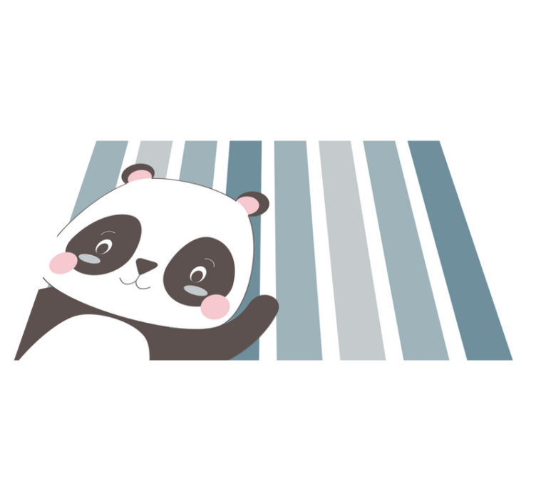 Vaikiški stalo padėkliukai panda personažo dizainas - „Tenstickers“