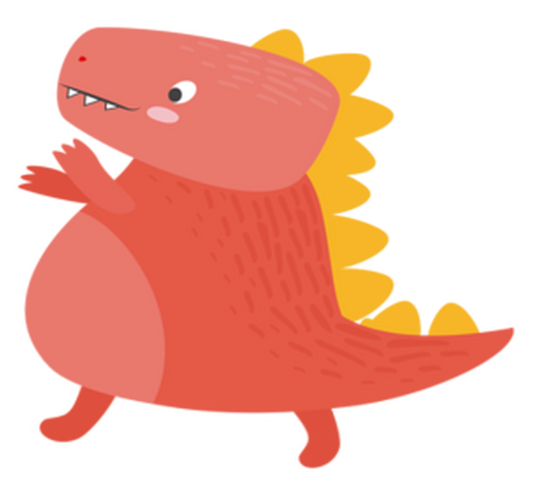 Vaikiški stalo padėkliukai su mielu dinozauru - „Tenstickers“