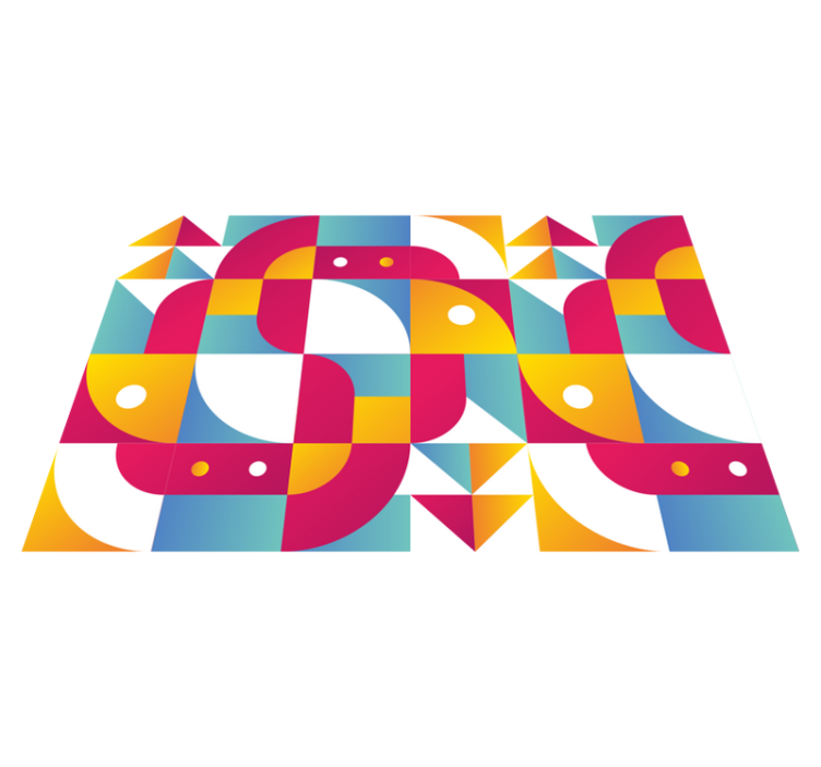 Modernūs stalo padėkliukai drąsiais geometriniais raštais - „Tenstickers“