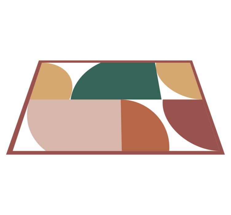 Modernūs stalo padėkliukai geometrinėmis spalvų segmentais - „Tenstickers“