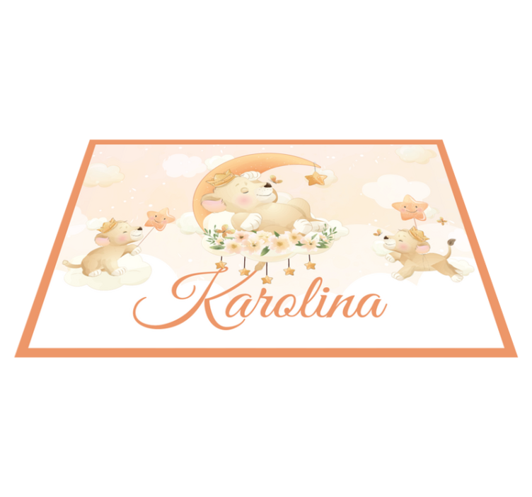 Vaikiški stalo padėkliukai su linksmomis liūtų jaunikliais - „Tenstickers“