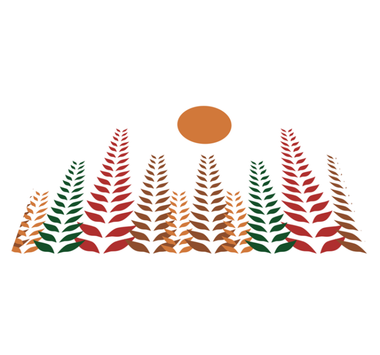 Modernūs stalo padėkliukai su stilingu lapų raštu - „Tenstickers“