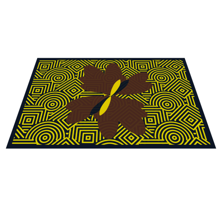 Tekstūruoti stalo padėkliukai abstraktus geometrinis gėlys - „Tenstickers“