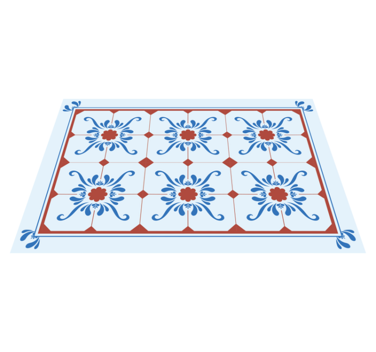 Tekstūruoti stalo padėkliukai su retro gėlių raštu - „Tenstickers“