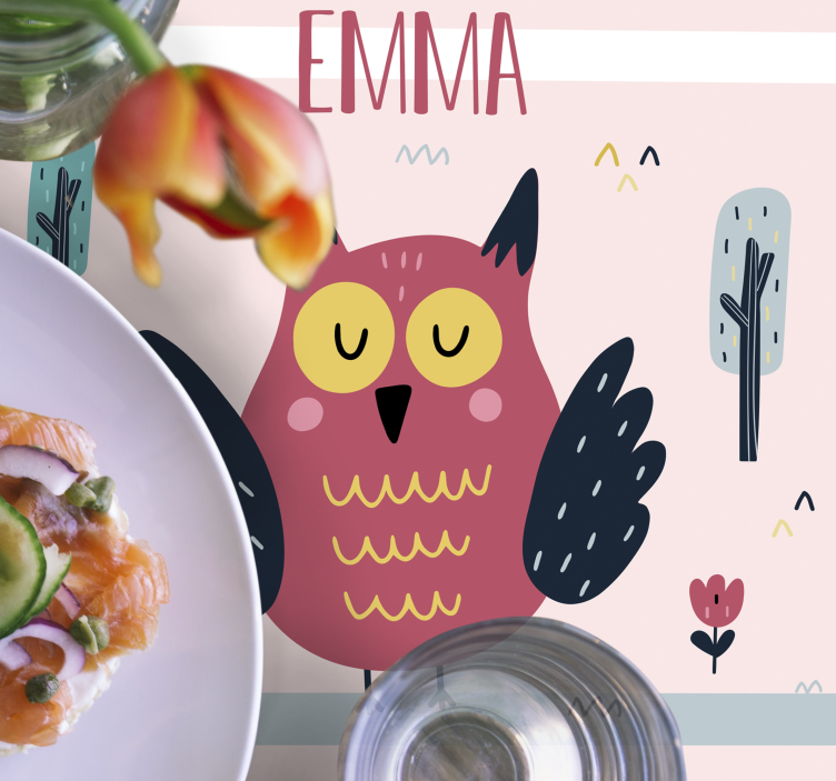 Pelėdos su vardais suasmenintomis padėkliukais - „Tenstickers“