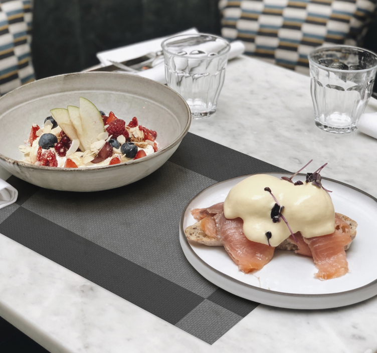 Pilkas fonas elegantiškas stilius elegantiškos placemats - „Tenstickers“