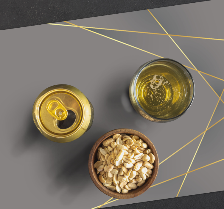 Pilkos spalvos tonas geometrinės formos elegantiškos padėkliukai - „Tenstickers“