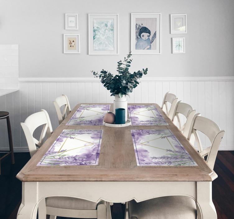 Skaitmeniniai levandų trikampio padėkliukai - „Tenstickers“