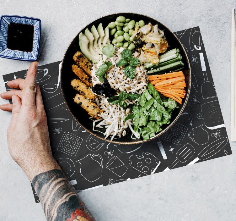 Virtuvės įrankiai ir maisto restoranų placemats - „Tenstickers“