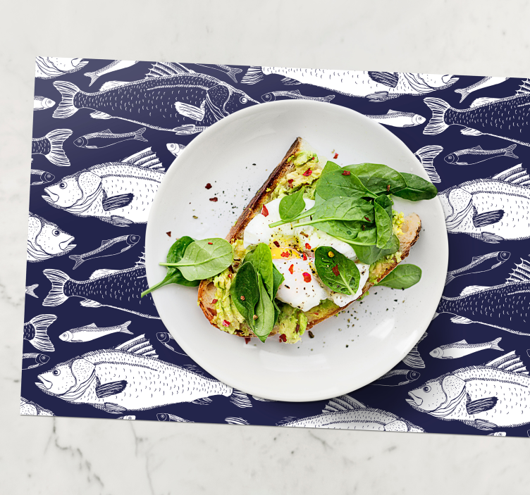 žuvys po jūra placemats - „Tenstickers“