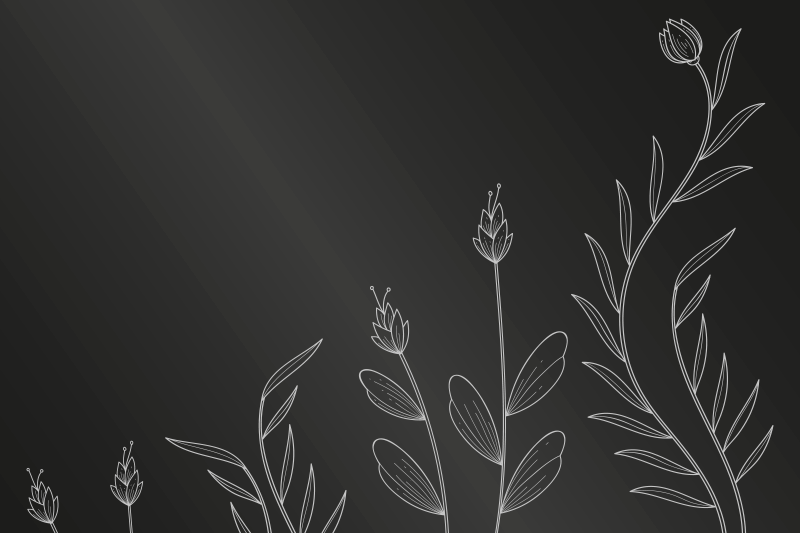 Fonas su elegantiškais augalų placematais - „Tenstickers“