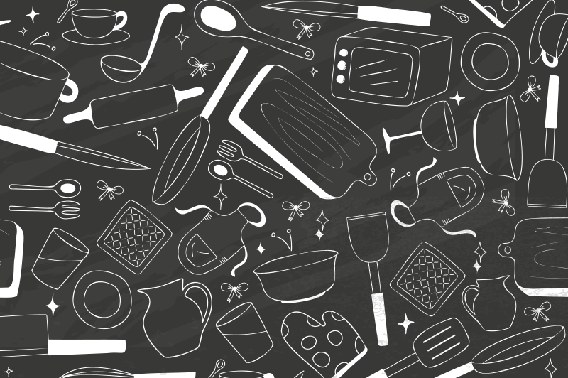 Virtuvės įrankiai ir maisto restoranų placemats - „Tenstickers“