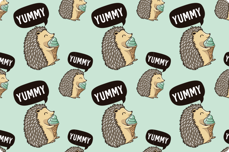 Vaikiški stalo padėkliukai laimingas ežiukas - „Tenstickers“