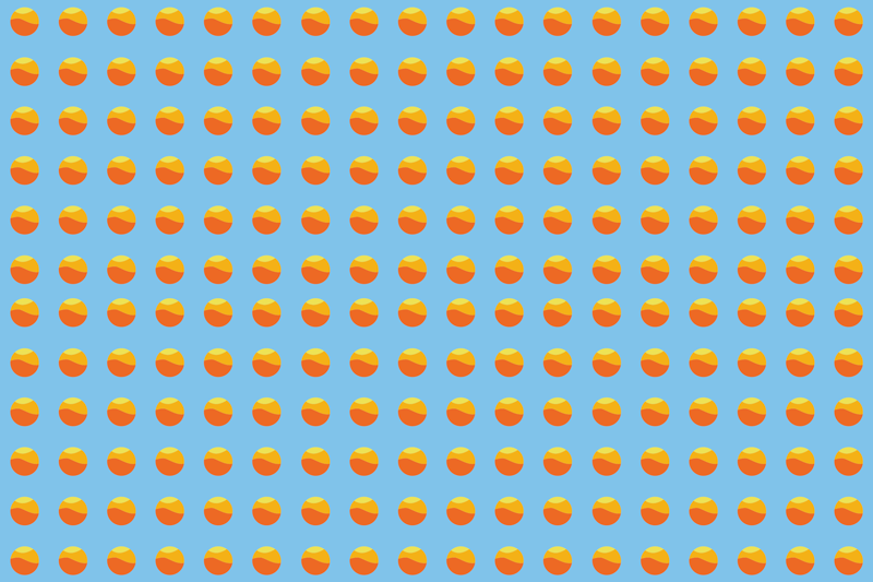 Modernūs stalo padėkliukai spalvingais apvaliais raštais - „Tenstickers“