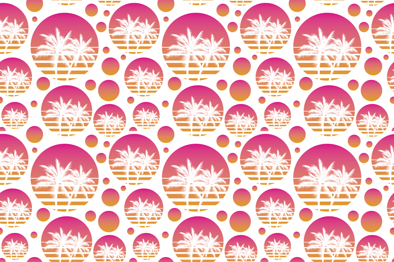 Originalūs stalo padėkliukai su tropiniais palmėmis - „Tenstickers“