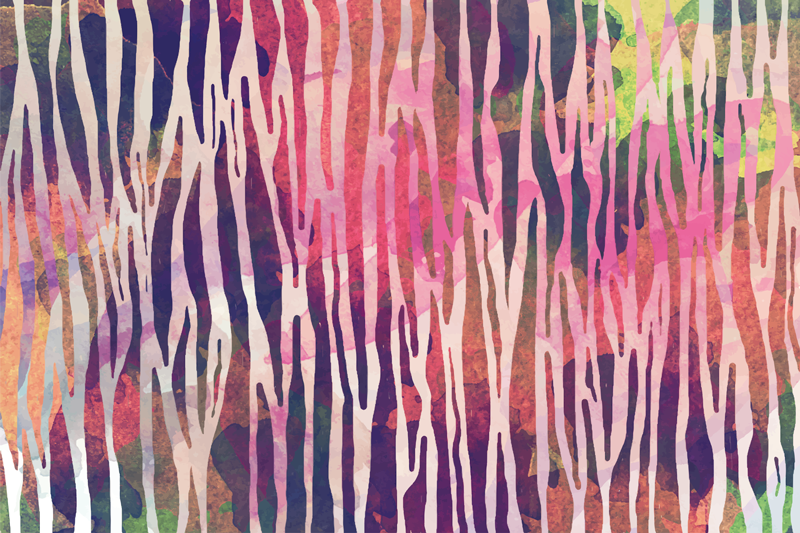 Tekstūruoti stalo padėkliukai abstrakčios spalvotos juostos - „Tenstickers“