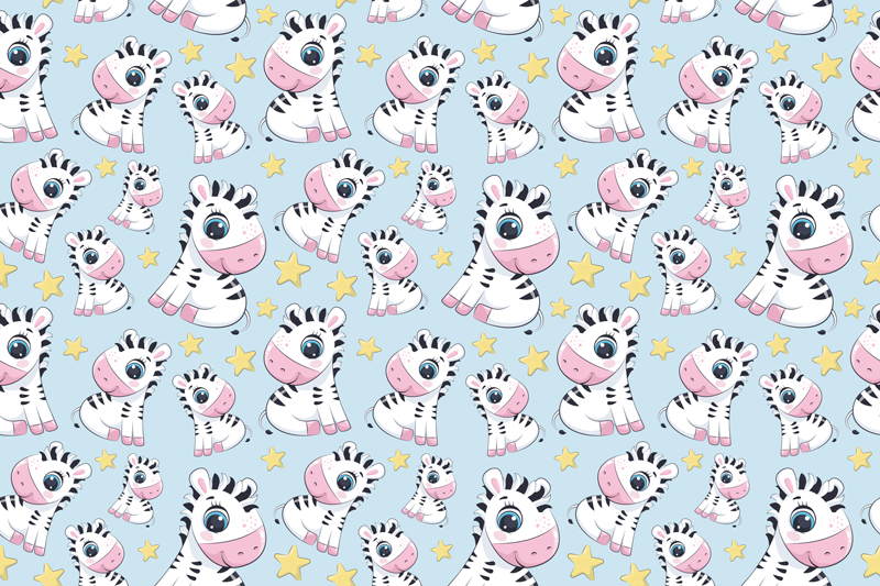 Vaikiški stalo padėkliukai su žavinga zebra tema - „Tenstickers“