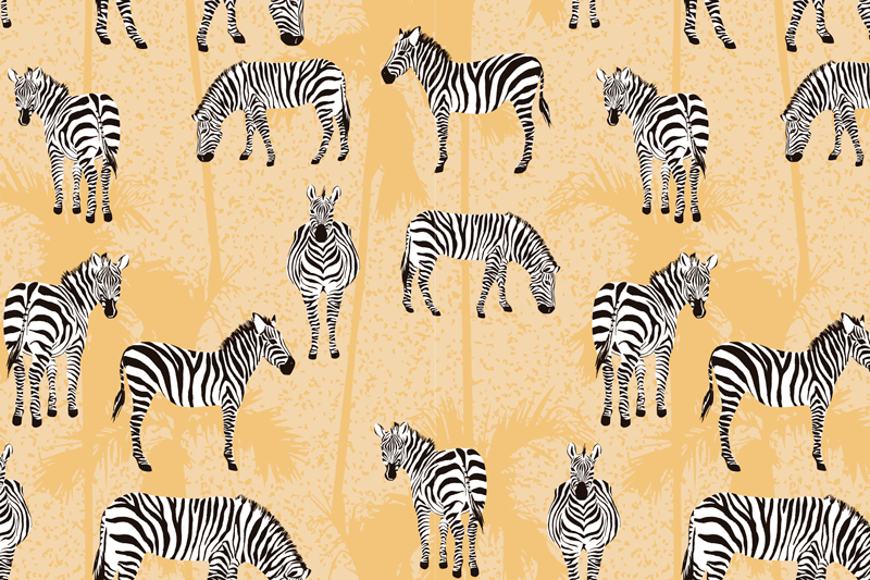 Originalūs stalo padėkliukai su zebra raštu - „Tenstickers“