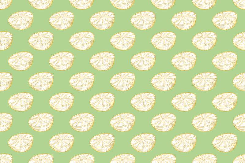 Modernūs stalo padėkliukai su limonų riekelių raštu - „Tenstickers“