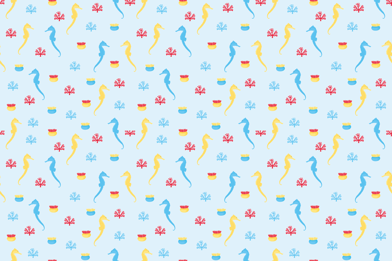 Originalūs stalo padėklai spalvingu povandeniniu raštu - „Tenstickers“