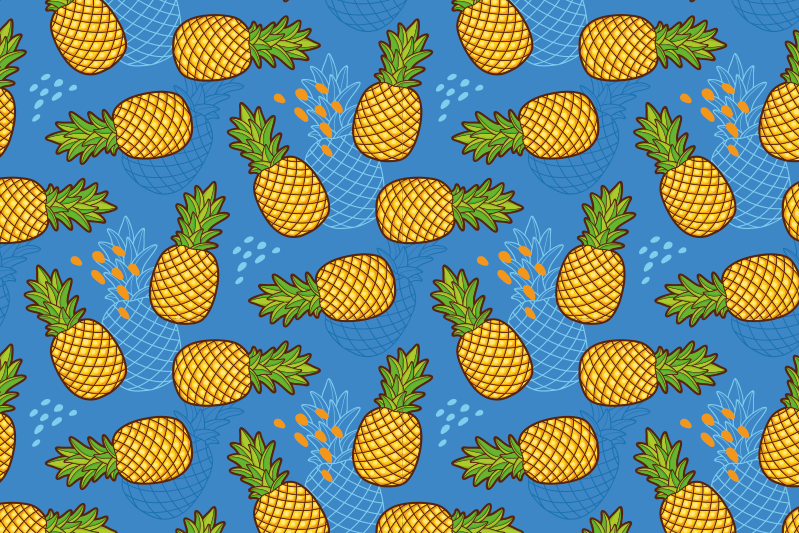 Originalūs stalo padėklai su ananasų raštu - „Tenstickers“