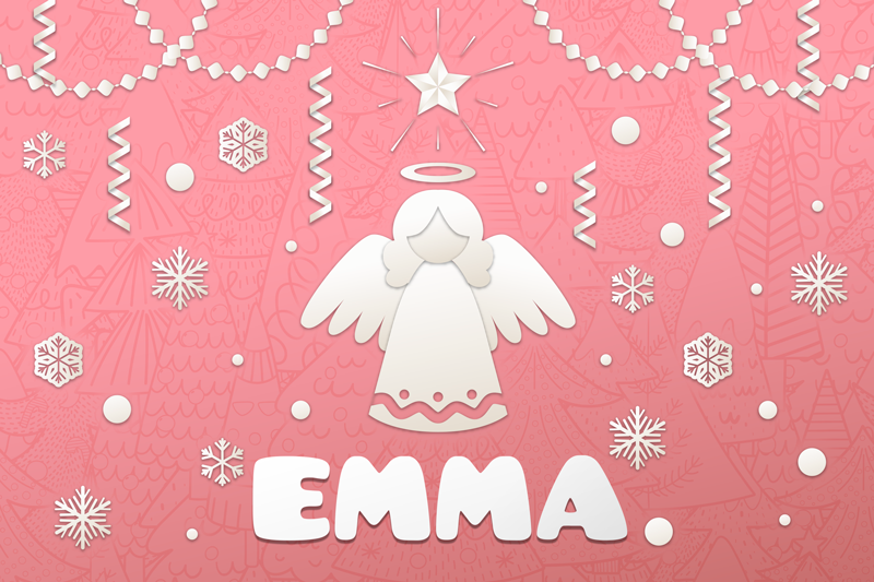 Kalėdiniai stalo padėkliukai angeliškoje temoje - „Tenstickers“